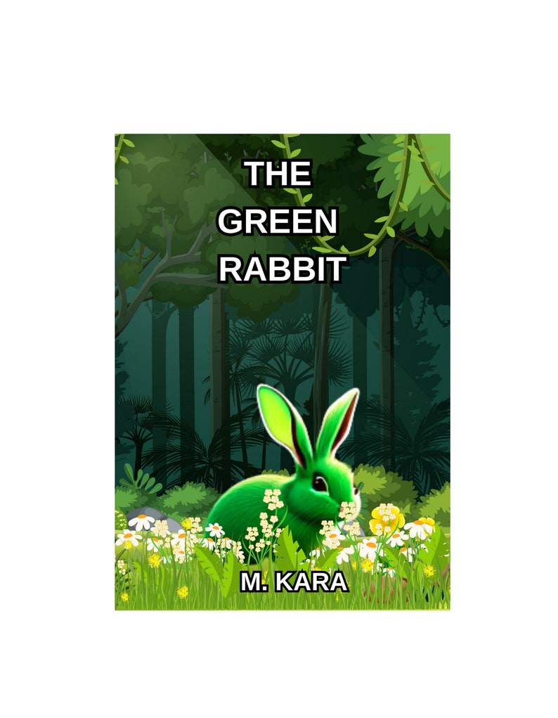 The Green Rabbit, Children's Digital Book,Storybook, PDF/Printing Download, Bed Time Tale, Educational/Fun 4-10 Age, Kids Reading zdjęcie 2