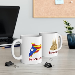 Spain Mug, Spain Cup, Coffee Mug, Coffee Cup, Spain Coffee Mug, Travel Mug, Spain Theme Mug, Travel Theme Mug, Ceramic Mug, 11oz