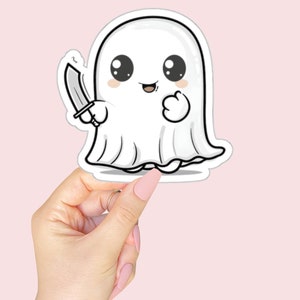 Halloween Sticker Halloween Ghost Ghost Art Cute Stickers Kawaii Vinyl Halloween Gift Spooky Spooky Season Vinyl Stickers