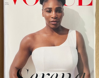 British Vogue UK Magazine November 2020 with tennis star Serena Williams on the cover