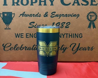 Michigan Engraved Tumbler
