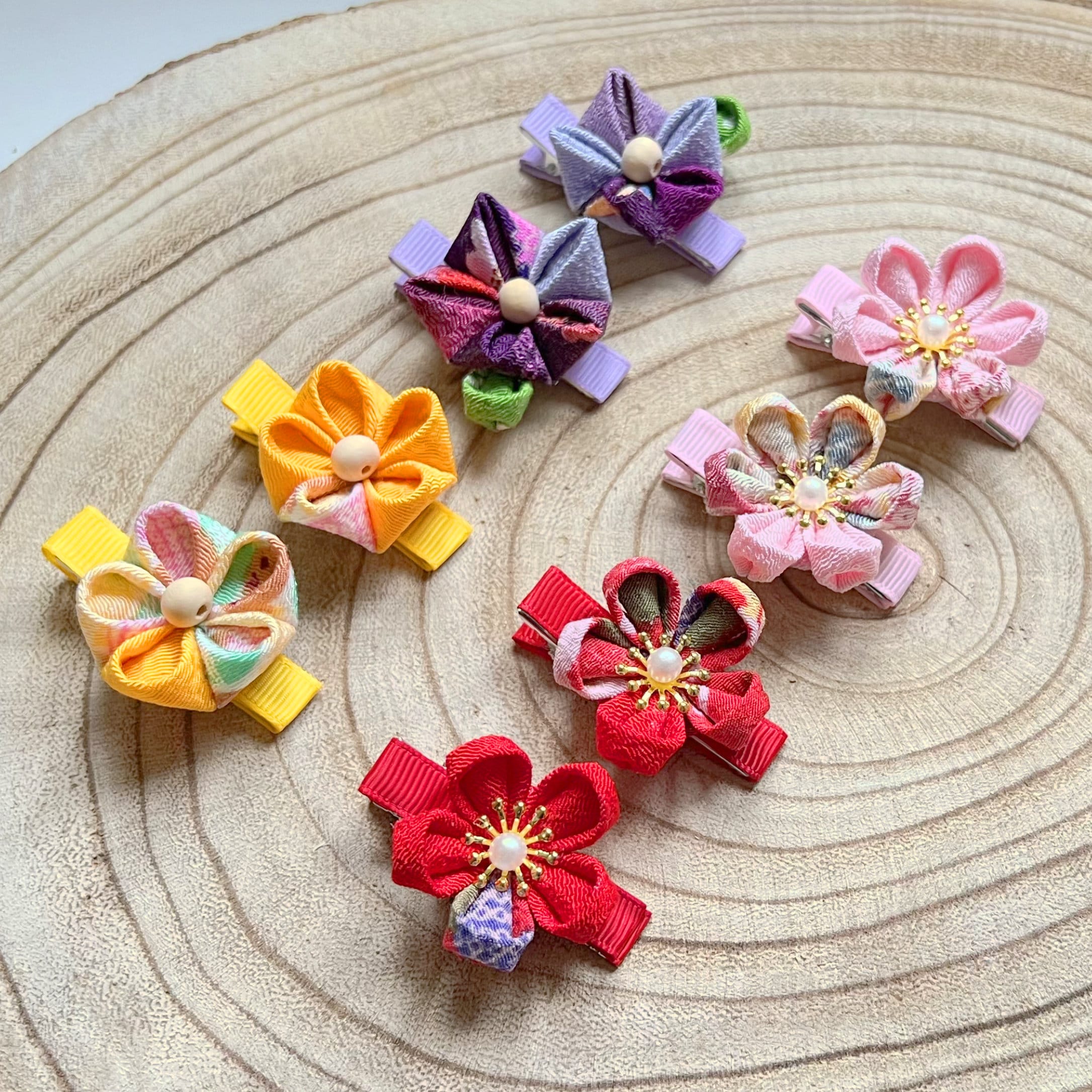 Kanzashi japonés para el cabello con flores rosas y piedras naturales,  palito para el cabello en forma de rama de árbol -  España