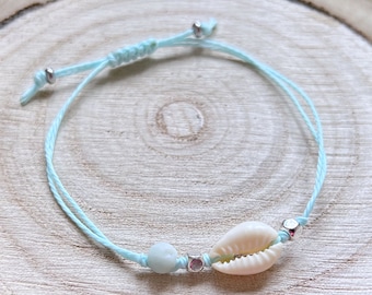 Cowrie Shell Bracelet: Waterproof Boho Surf Style, Custom Colors