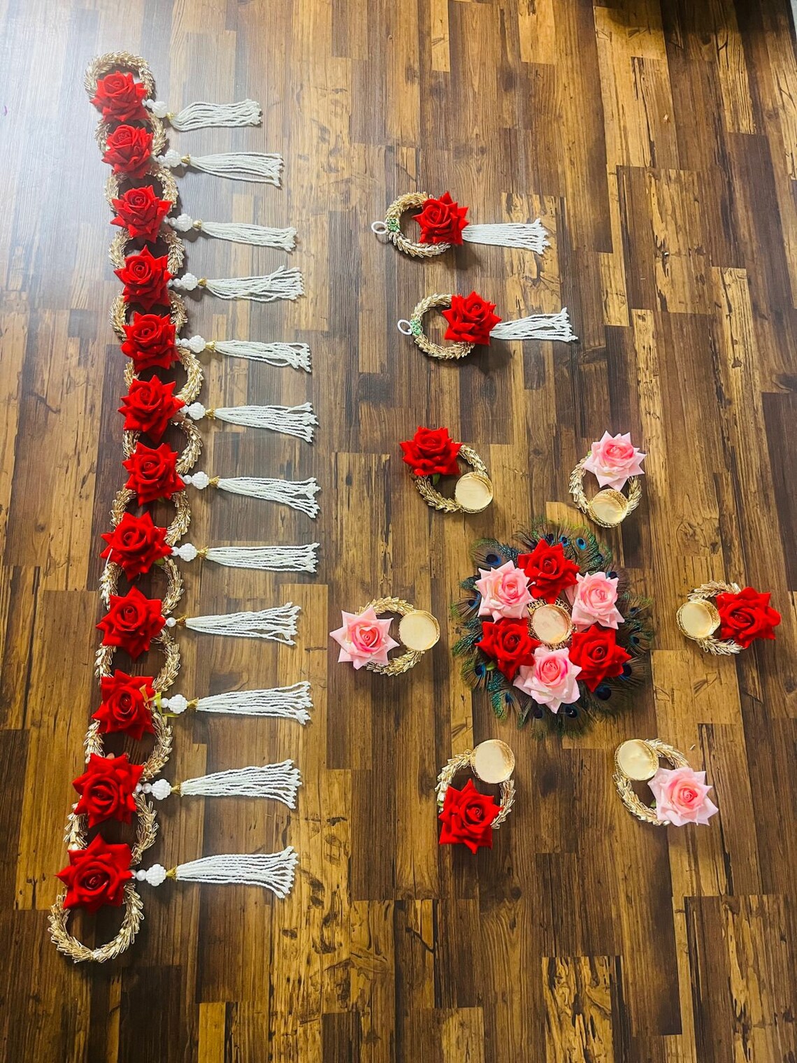Combo of Rangoli Shubhlabh Flower Toran Indian Door Wall Hanging Toran ...
