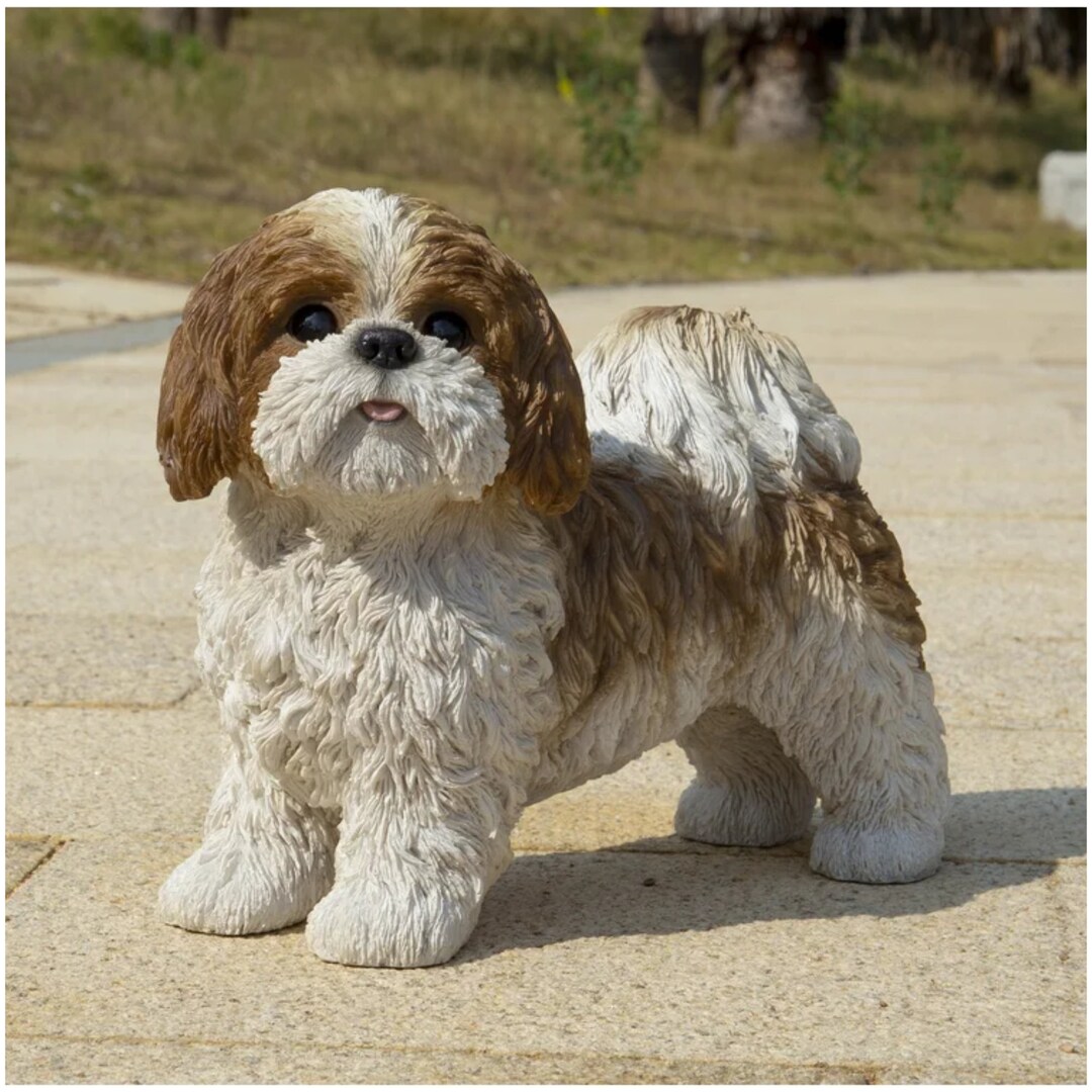Standing Shih Tzu Statue Dog Statue Dog Ornaments Dog Lover Etsy