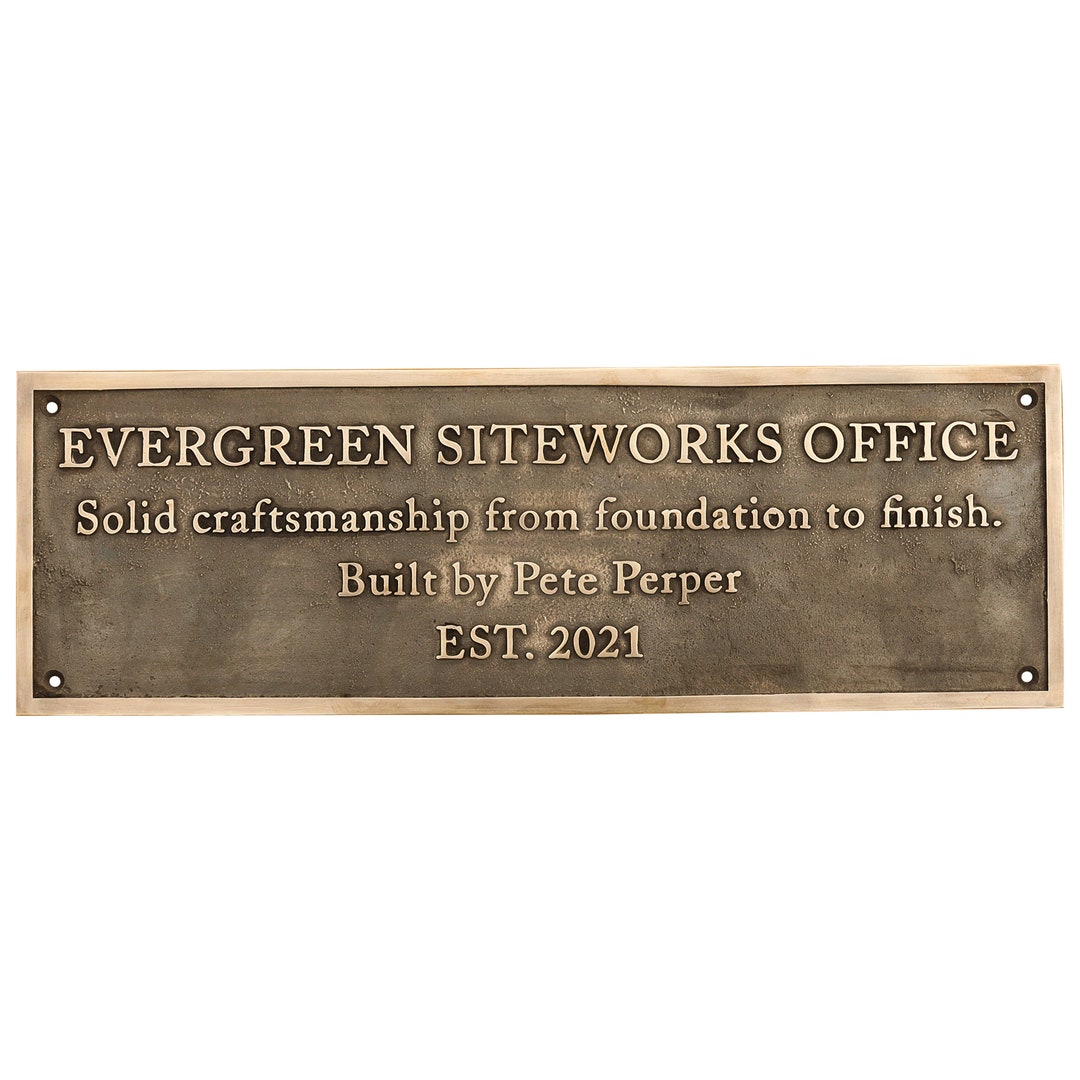 Custom Made Cast Bronze Signs & Plaques Personalized Logo/crest Plaques