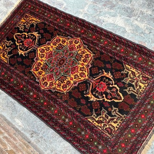 ラグ・カーペット Afghan baluch taimani rug Afghan Tribal Decor Taimani Baluch Rug 5'6 X 7'8 Ft/taimani