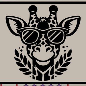 Cool Giraffe with Sunglasses SVG | Fun Summer Animal Clipart for Crafts & Shirts, Safari Svg, Giraffe Sunglasses SVG - Fun Summer Design Svg