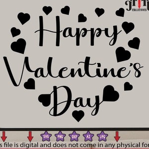 Happy Valentines Day Svg, Happy Valentines Day Cake Topper Svg, Cake Topper Svg, Valentine, Valentines, Png,Dxf, Cricut,Silhouette,Glowforge