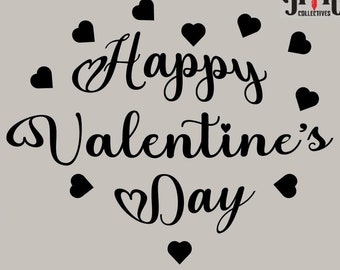 Feliz día de San Valentín SVG, corazones de San Valentín SVG, corazones combinados PNG, Svg populares, Svg de amor, archivos para Cricut, descargas de diseños de sublimación