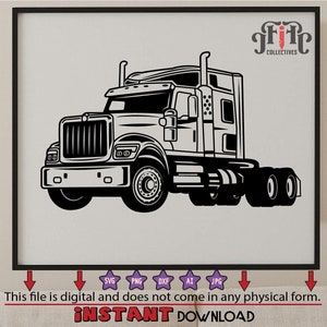 Semi Truck Svg, Truck Driver svg, Trucker Svg, Semi Truck Clipart, Truck Svg, Truck Cutfile, Truck Driver Vector, dxf , instant download