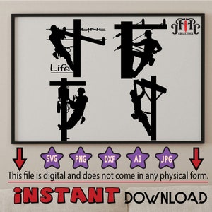Lineman Electrician , Line Life svg, Lineman Bundle svg , Instant Download SVG, PNG, EPS, dxf, jpg digital download