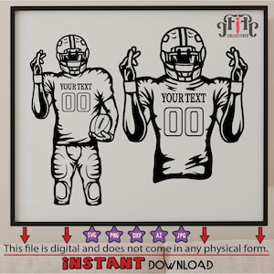 Football Player Svg | Customized Football Player svg | Football Name svg | Football Team | Football Season | Sublimation Designs | Png Dxf