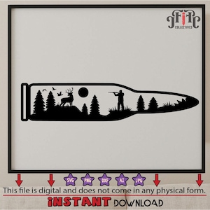 bullet hunting deer svg, hunt sign svg, adventure decal SVG, PNG, Dxf, jpg, eps, Cut File, love hunt svg, sign vector design svg