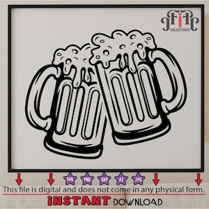Beer Mug - Instant Digital Download - svg, png, dxf, and eps files included! Beer Glass, Beer Stein, Alcohol