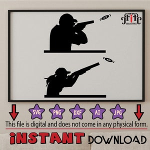 Trap shooting svg cut file clay trap shooting svg png skeet shooting svg cut file for cricut clay pigeon shoot svg funny shoot svg