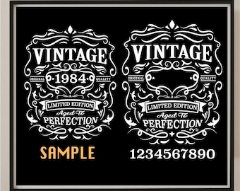 Birthday Vintage Svg | Aged to perfection svg | Limited edition Svg | Birthday premium quality t-shirt | Instant Download | Png Dxf Jpg Eps