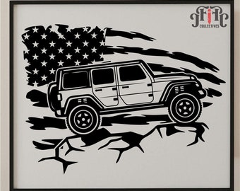 American Classic offroad Svg,Hiking Design,Adventure Offroad,USA Flag,Amarican Flag offroad, offroad Clip art,offroad 4x4,Cricut Silhouette