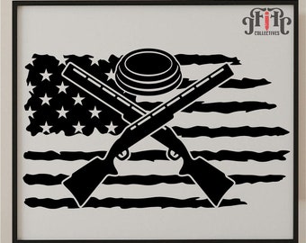 Trap Shooting USA flag SVG, PNG, Dxf, jpg paper transfer, eps, Cut File, Skeet Shooting Love, Clay Pigeon, usa flag svg, Trapshooting svg