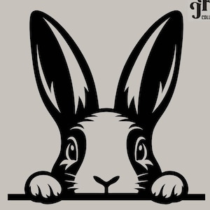 Peeking Cute Rabbit SVG & PNG files, perfect for Cricut, digital download, ideal for commercial use, unique design
