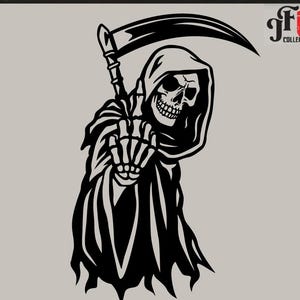 Grim Reaper Skeleton Cut Files | Grim Reaper finger Skull Vector Silhouette, Cameo, Cricut SVG, PNG, Dxf, Ai, Instant Download Laser Ready