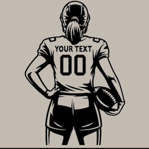 Jugadora de fútbol SVG / Clipart deportivo de mujer fuerte / Diseño de fútbol femenino / Descarga instantánea