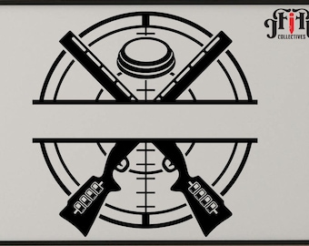 Trap Shooting svg, Split Name Frame ,Trapshooting, Clay shooting SVG, Clay Target SVG, Skeet Shooting svg, cricut svg, Digital Art, Clip Art