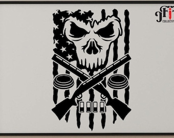 US skull Clay Target svg, Trapshooting svg, Skeet Shooting svg, pull svg, cricut filem sport shooting svg, Digital art, Digital Download