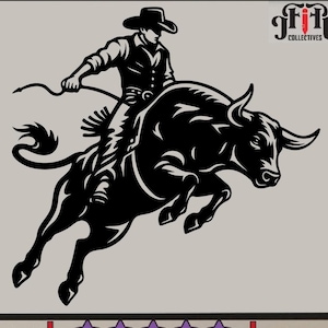 Rodeo Svg | Bull Rider Svg | Cowboy Svg | Ranch Western Country Farm | Bull Riding Svg | Cricut & Silhouette | Printable | Png Dxf  Eps Jpeg