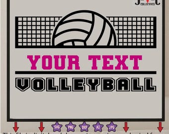 Custom Volleyball SVG, Volleyball Name SVG, Printable Volleyball PNG, Volleyball Cricut Files, Digital Download Volleyball Svg for Shirts