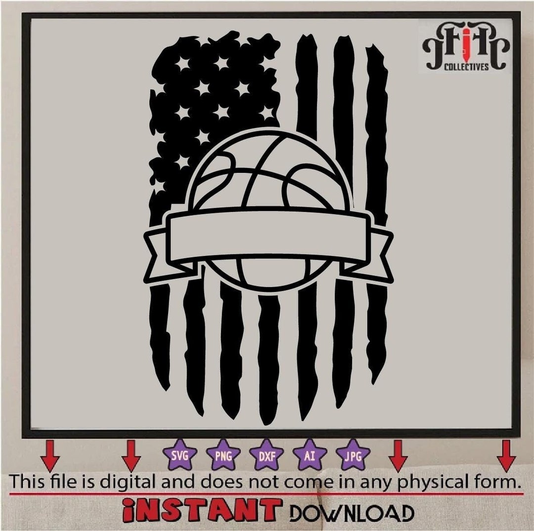 US Basketball Svg, Basketball Outline, Basketball DXF, Basketball ...