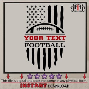 Custom US Football Name SVG, Football Season svg , Printable Football PNG, Football Cricut Files, Digital Download Football Svg for Shirts