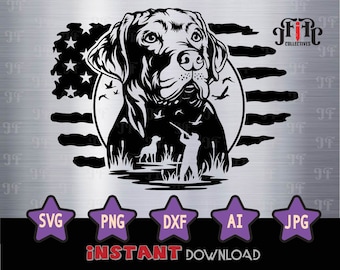 US Distressed Flag svg, US Dog svg, US Hunting Monogram, Dog Hunting svg, Duck Hunting svg, Dog Clipart, Dog Cutfile, Hunter svg, Waterfow