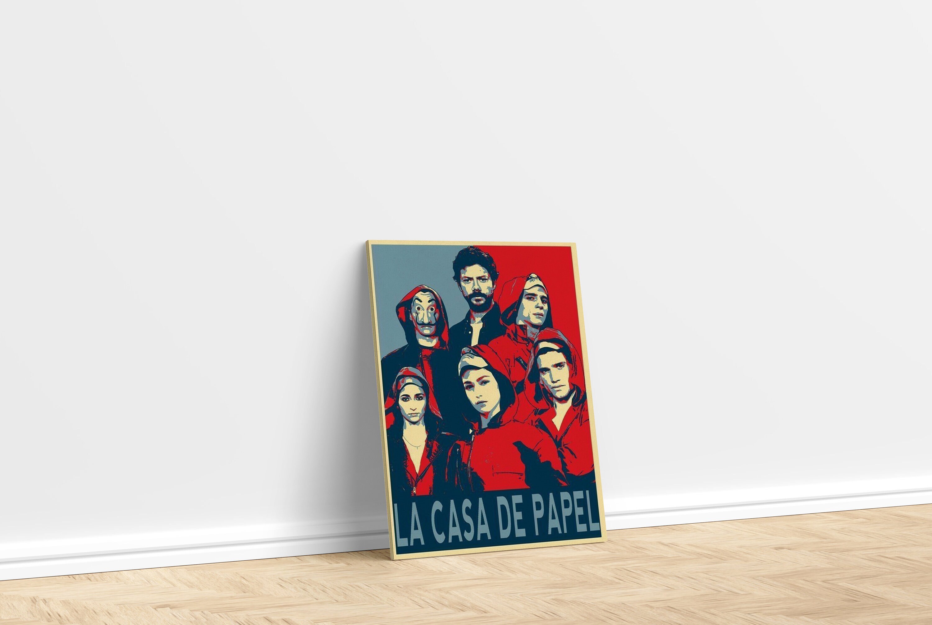 La Casa De Papel Retro Poster Money Heist Wall Art Gift Etsy