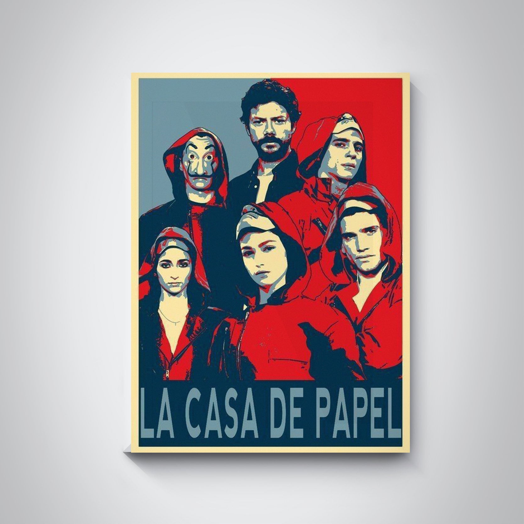 La Casa De Papel Retro Poster Money Heist Wall Art Gift Etsy