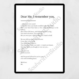 Querido yo – Póster imprimible con carta