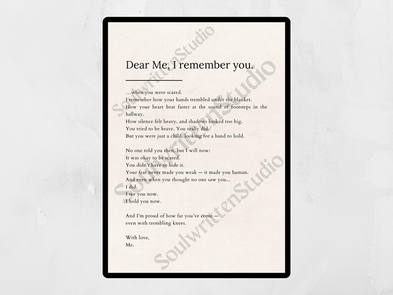 Dear Me Letter.pdf Dear Me – Printable Letter Poster - Etsy