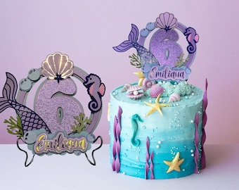 Mermaid Birthday Cake Topper | Under the Sea Party Decorations