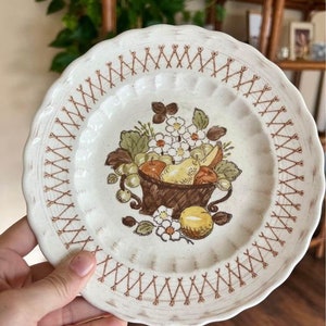 MCM Vintage Fruit Serving Plate - Fall Autumn Decorative Dish