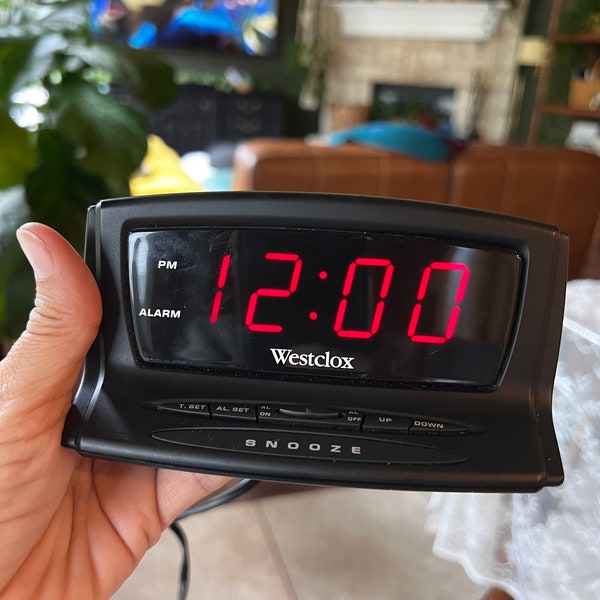 Westclox Alarm Clock, Black