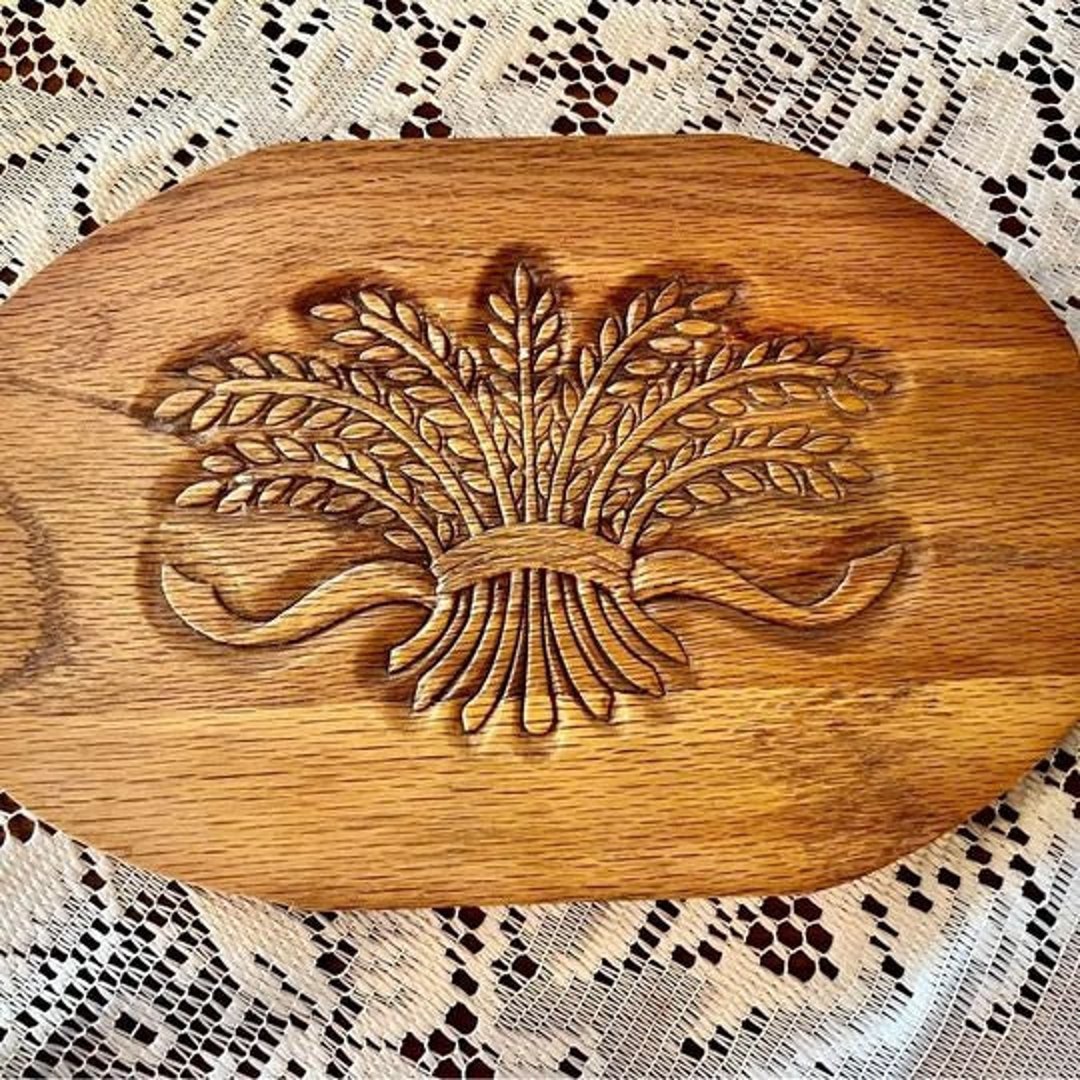 MCM Carved Wood Hot Plate Vintage Pot Trivet Etsy