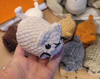 Crochet Cat Plush | Whimsical Handmade Comfort Animal Amigurumi Soft Cats Plushie Fidget Toy Cute Gift Handmade Gift