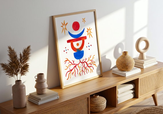 Original watercolor abstract painting