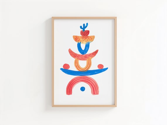 Abstract watercolor print