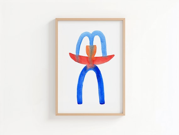 Original watercolor abstract painting
