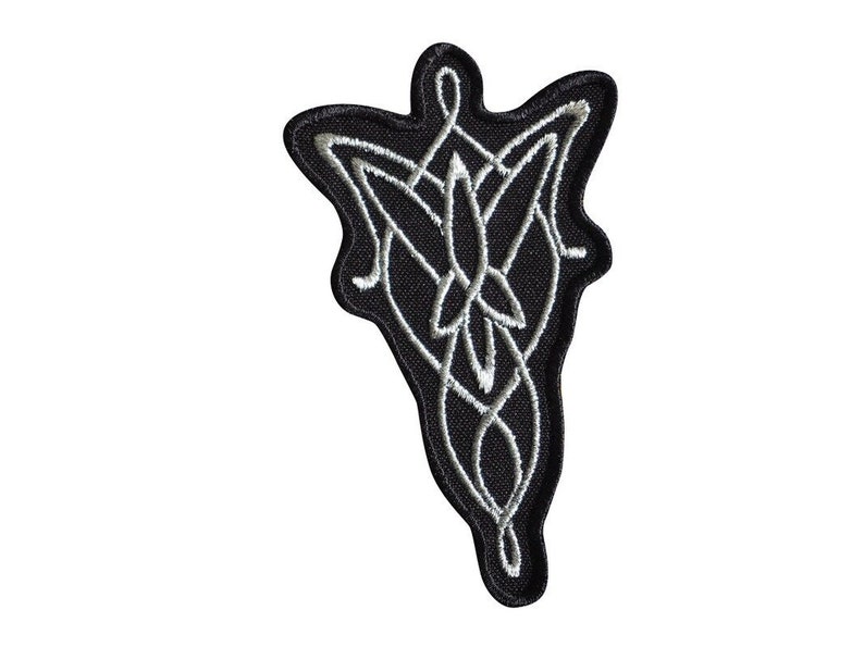 ARWEN EVENSTAR symbol, Tolkien Embroidered Patch, Silmarillion, Lord Of The Rings, Fantasy, Dragons, Middle Earth, Lotr Patch, 534195 image 1