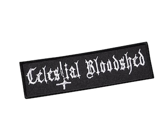 CELESTIAL BLOODSHED Embroidered Logo Patch, Black Metal, Death Metal, Kaosritual, Mare, , , Immortal, Emperor, Satyricon, Thorns 534290