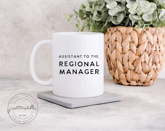 Assistant to the regional manager ceramic mug 11oz, The Office humor, office mug, gift for her, gift for him, assistant gift, funny mug