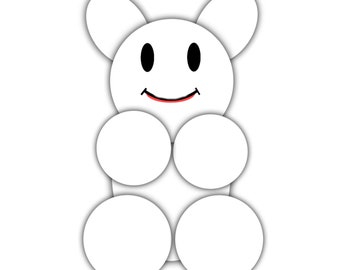 Beautiful teddy bear clipart - instant download - PNG file cute animal art