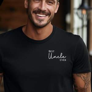 Cool uncle t-shirt with the child&#39;s birth year, expectant uncle gift, personalized gift, Father&#39;s Day gift, Best Uncle shirt